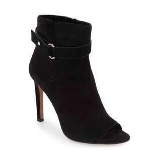 BCBGeneration carolena suede peep toe booties